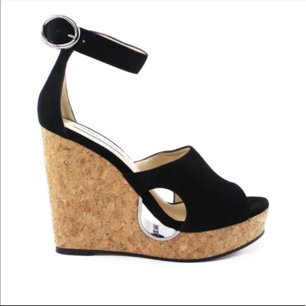 NEW JIMMY CHOO BLACK WEDGES